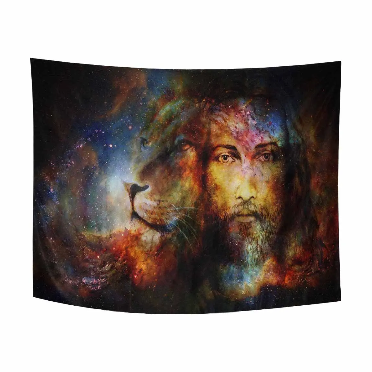 Švenčiausiosios Jėzaus su Liūto Cosimc Kosmoso Medvilnės Skalbiniai Gobelenas Sienos Menas