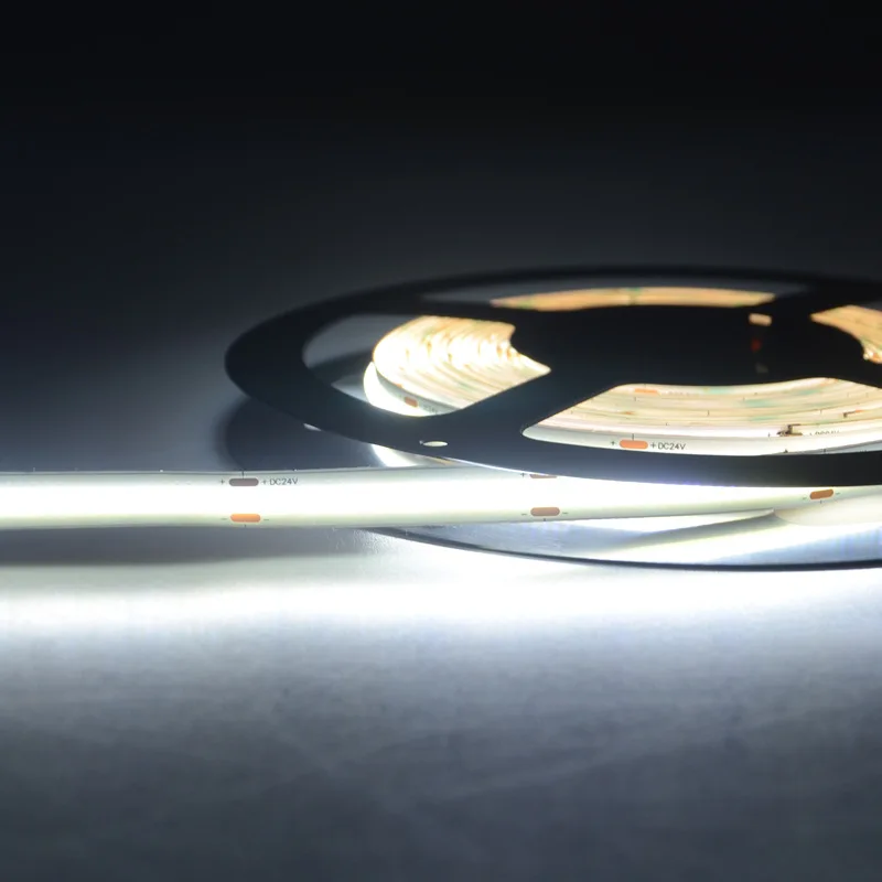 COB LED Šviesos Juostelės su Judesio davikliu IR Žmogaus Organizmui Pereiti Lankstus DC12V LED Juostelė Šiltai Pobūdžio Cool White, Miegamojo Namų 8mm