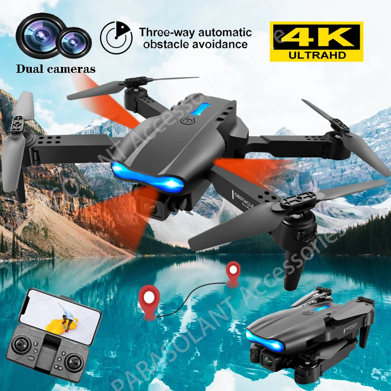 2022 NAUJAS E99 K3 PRO Mini Drone 4K HD kamera, WIFI FPV Kliūčių Išvengimo, Sulankstomas Profesional RC Dron Quadcopter Sraigtasparnis Žaislai