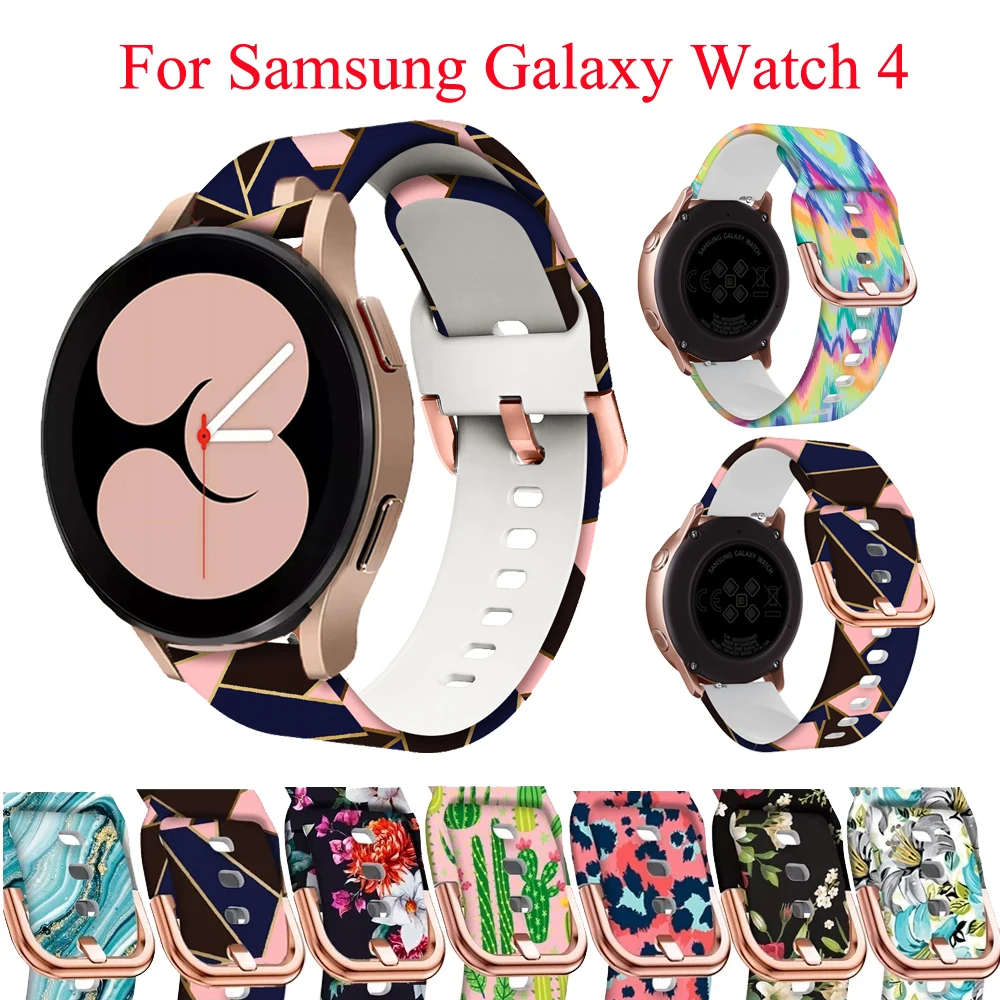 20MM Silikono Watchband Samsung Galaxy Žiūrėti 4 Klasikinis 42mm / Galaxy Žiūrėti 4 40MM 44 Originalios juostos Dirželis Apyrankės Apyrankė 2