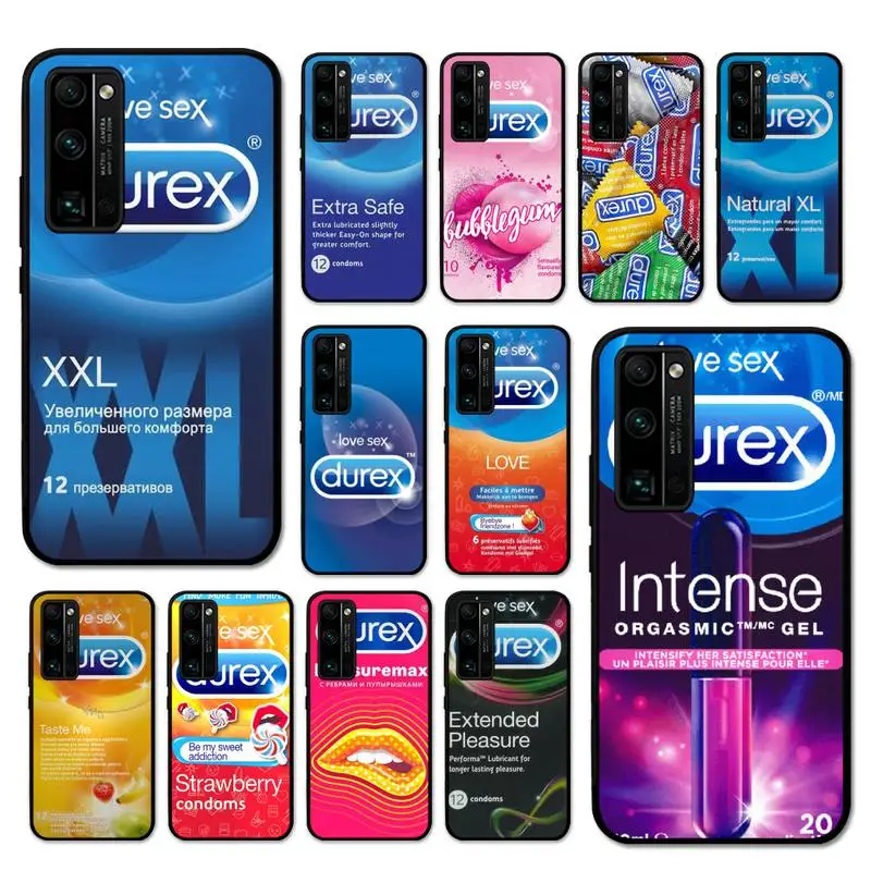 Seksualus prezervatyvas markės Durex dėžutėje Telefoną Atveju Huawei Honor V30 30 9X 7A Pro Peržiūrėti 20 10 9 Lite 10I 8C 8X 5A Žaisti Padengti