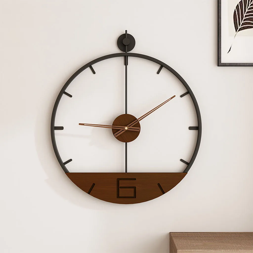 Antikos Stiliaus Metalo Minimalistinio Kabo Laikrodis Šiaurės Paprastas Sieninis Laikrodis Virtuvės Kambarį, Namų Dekoro Uždaras Miegamasis