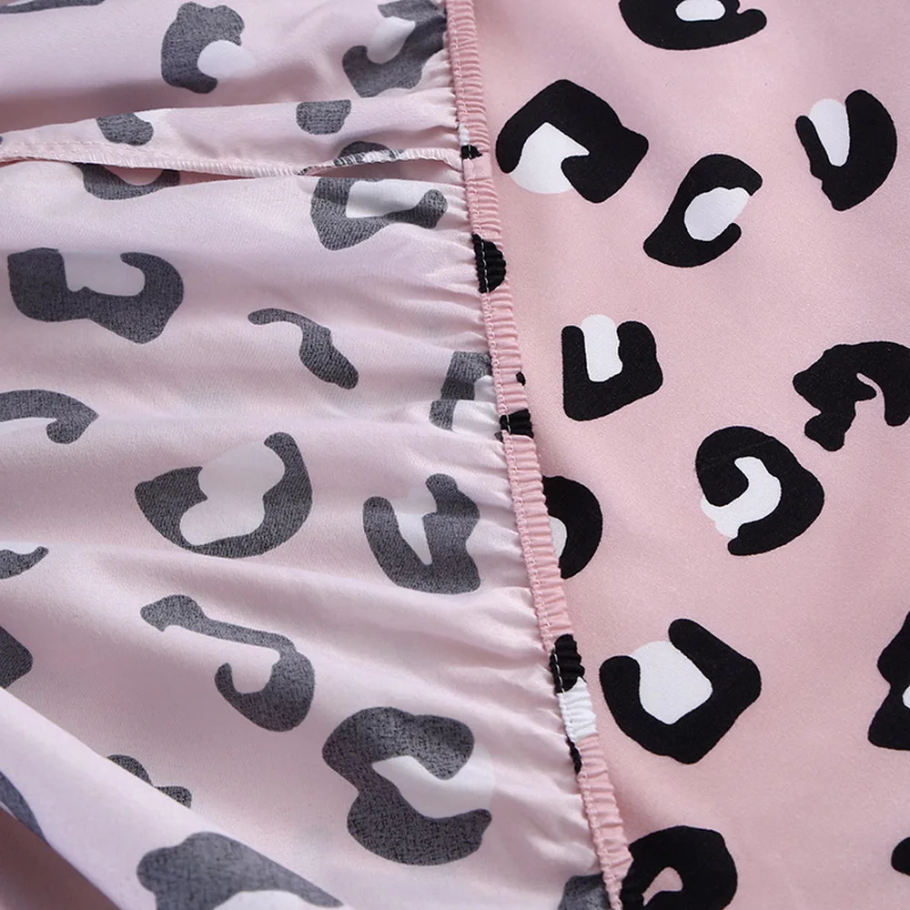 Vasaros namuose, lova, čiužinys, Apvalios formos Įmontuoti lapo patogus gumos lino Sexy pink leopard 120*200*30 180*200*30