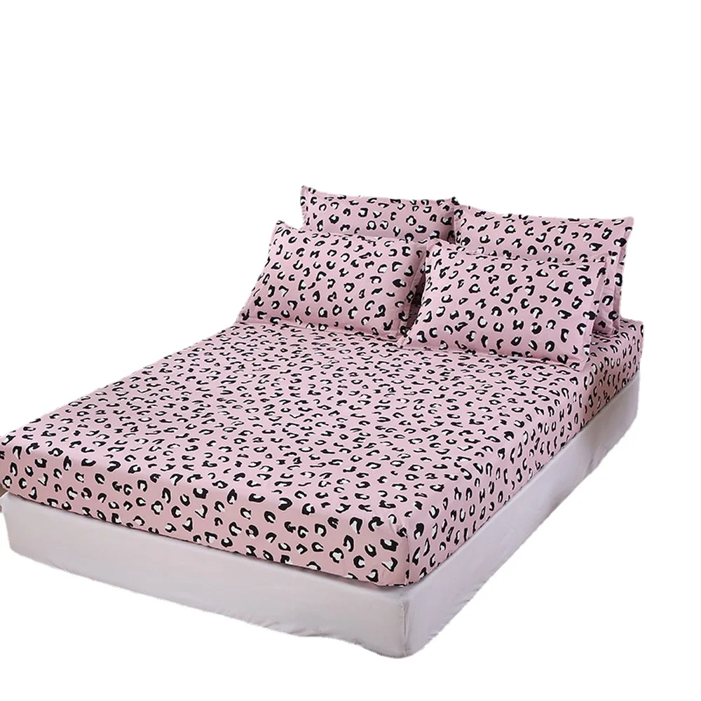 Vasaros namuose, lova, čiužinys, Apvalios formos Įmontuoti lapo patogus gumos lino Sexy pink leopard 120*200*30 180*200*30 1