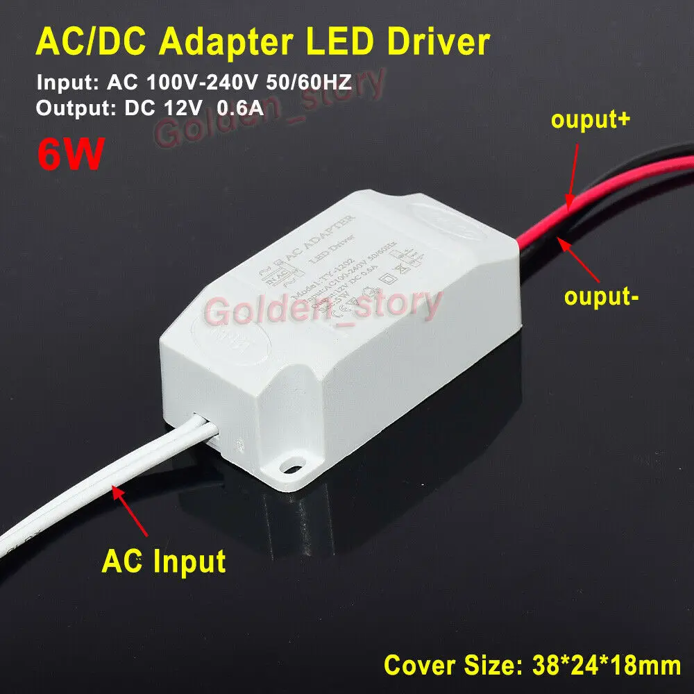 AC 110V 120V 220V į 12V 230V 0.5 A 6W Micro AC-DC LED Driver Adapteris Transformatorius