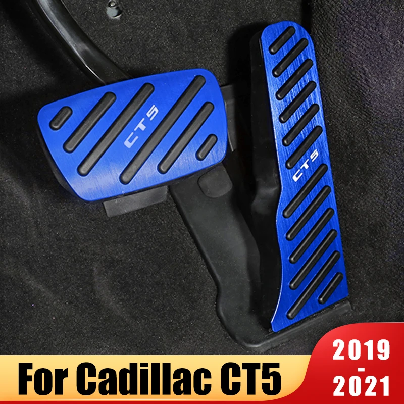 Už Cadillac CT5 2019 2020 2021 Aliuminio Lydinio Automobilių Pėdos Poilsio Pedalo Kuro Greitintuvo Stabdžių Pedalą Padengti Trinkelėmis, Interjero Priedai 2