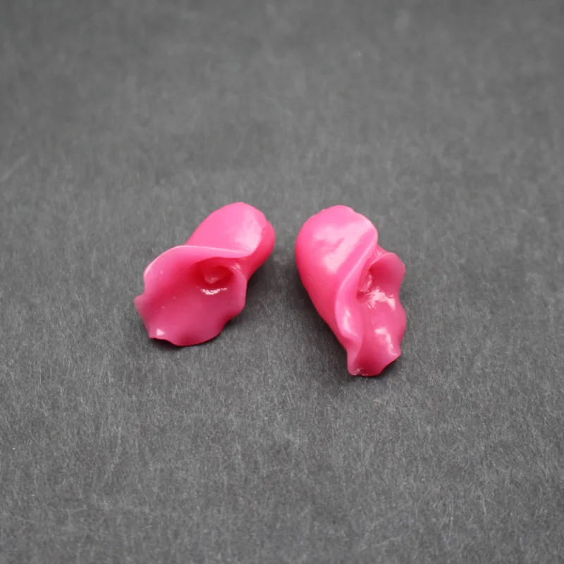 (20 vienetų/daug), Išraižytas Calla Karoliukai Dirbtinį koralų karoliukai, 7mm*kaip 14mm Hot pink 3935 spalvos Papuošalai priėmimo 1
