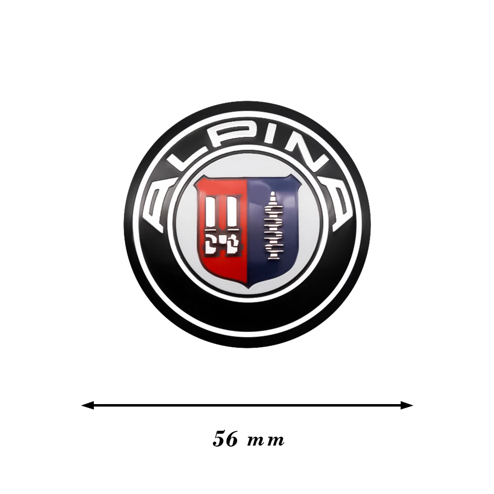 4pcs 56mm Automobilių Ratų Centras Hub Bžūp auto Ratlankių taisymas Ženklelis Emblema Dangtelio Lipdukas BMW ALPINA Logotipas E39 E46 E90 E60 E36 F30 X5 E53 2