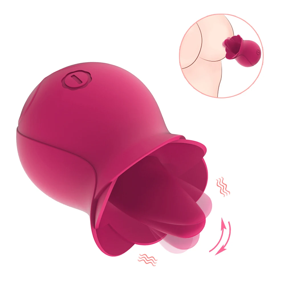 Rose Čiulpti Kalba Lyžis Vibratoriai Clit Spenelių Gyvis Moterų Klitorio Stimuliatorius Žodžiu Pūlingas Lyžis Sekso Žaislai Sekso Produktas 1