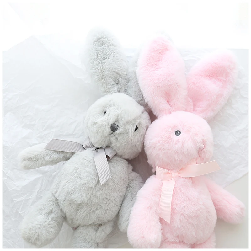 Cute Bunny Pliušinis Žaislas Iškamšos Pink Rabbit Kūdikių Lėlės Nuraminti Kūdikio Žaislai 0