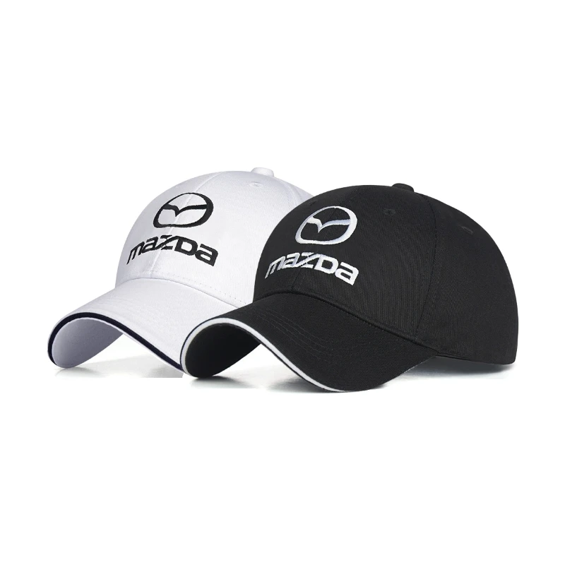 Didmeninė Unisex Skrybėlė Mazda Automobilio Logotipas Laišką Lauko Siuvinėjimo Snapback Cap Reguliuojama Medvilnės Dangtelis Kraštų Atspalvį Snapback Saulės Skrybėlę
