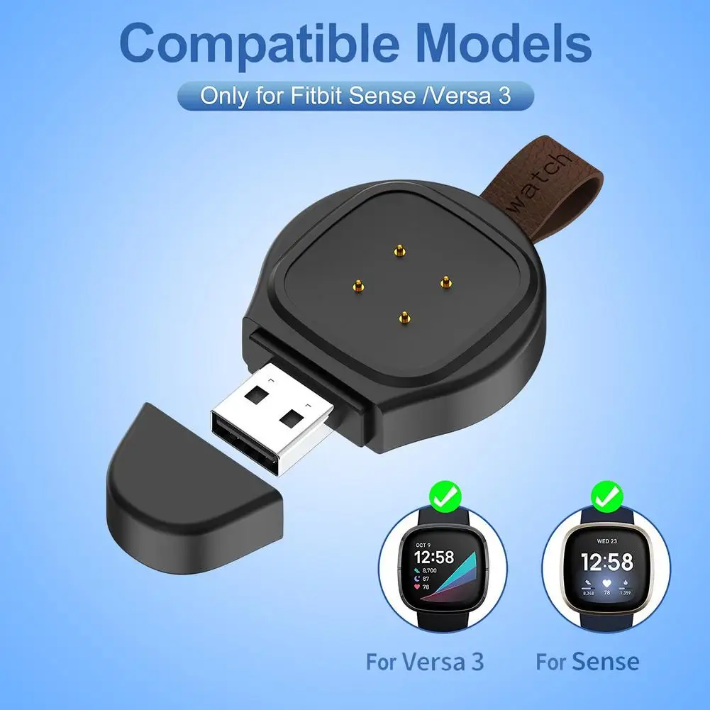 Aukštos Kokybės Įkrovimo Dokas Fitbit Versa 3 Smart Žiūrėti Įkroviklis, Laidas USB Įkrovimo Duomenų Lopšys Fitbit Prasme Įkroviklio Stovas 3