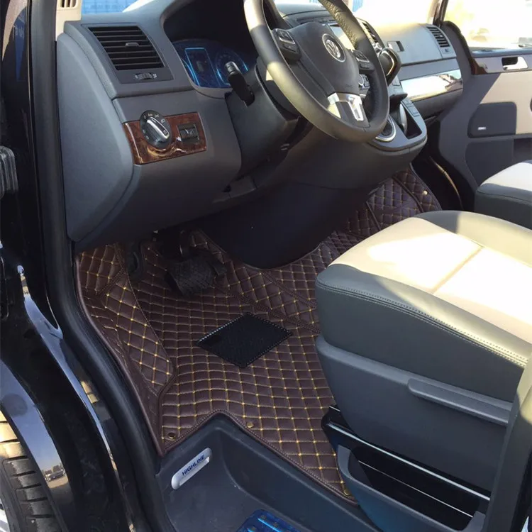 Aukštos kokybės kilimai! Custom pilną automobilio grindų kilimėliai Volkswagen Multivan T6 2022-6 7 sėdimos vietos vandeniui patvarus kilimai 4