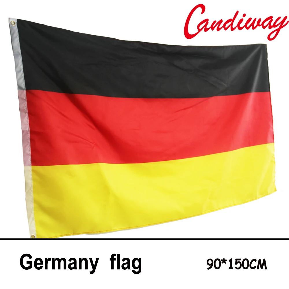 90 x 150cm Deutschland vokietijos vėliavos, vėliavos paradas poliesterio spausdinami baneriai biuro veiklos NN008