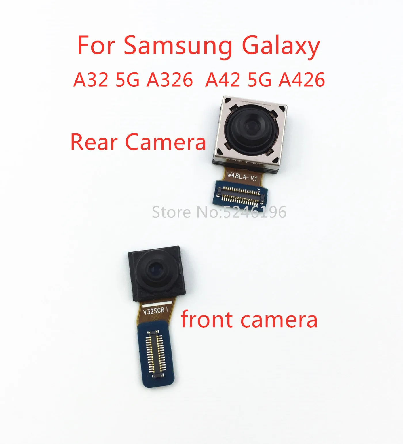 1pcs Atgal, didelis Pagrindinis Galinio vaizdo Kamera priekinė kamera Modulis Flex Kabelis Samsung Galaxy A32 5G A326 A42 5G A426 Originalus Pakeisti Dalį