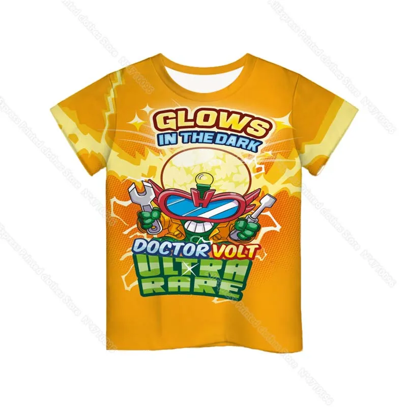 Vaikams Super Zings 7 T-shirt Vasarą Vaikai Superthings Galios Mašinos Tshirts Bamblys Animacinių filmų Anime Marškinėliai Berniukams, Mergaitėms 3D Tees 3