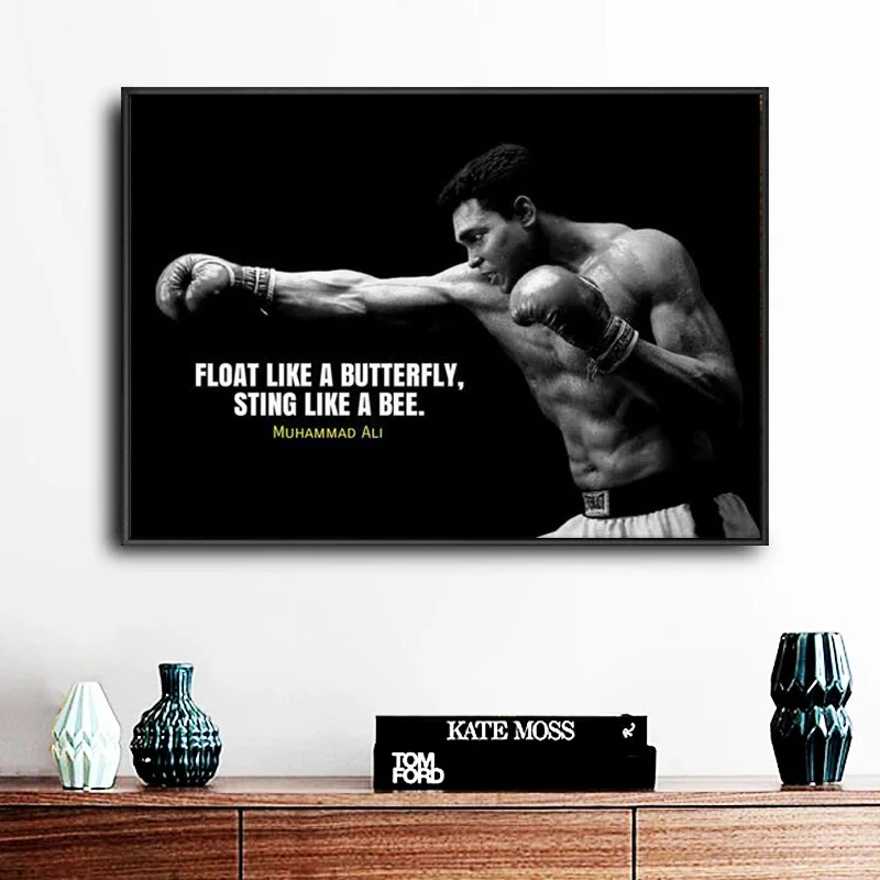 Amerikos Bokso Čempionas Muhammad Ali Plakatai ir Spausdinimo Sienos Meno Tapybos Drobės Garsiąją Nuotrauką Kambarį Cuadros Dekoras