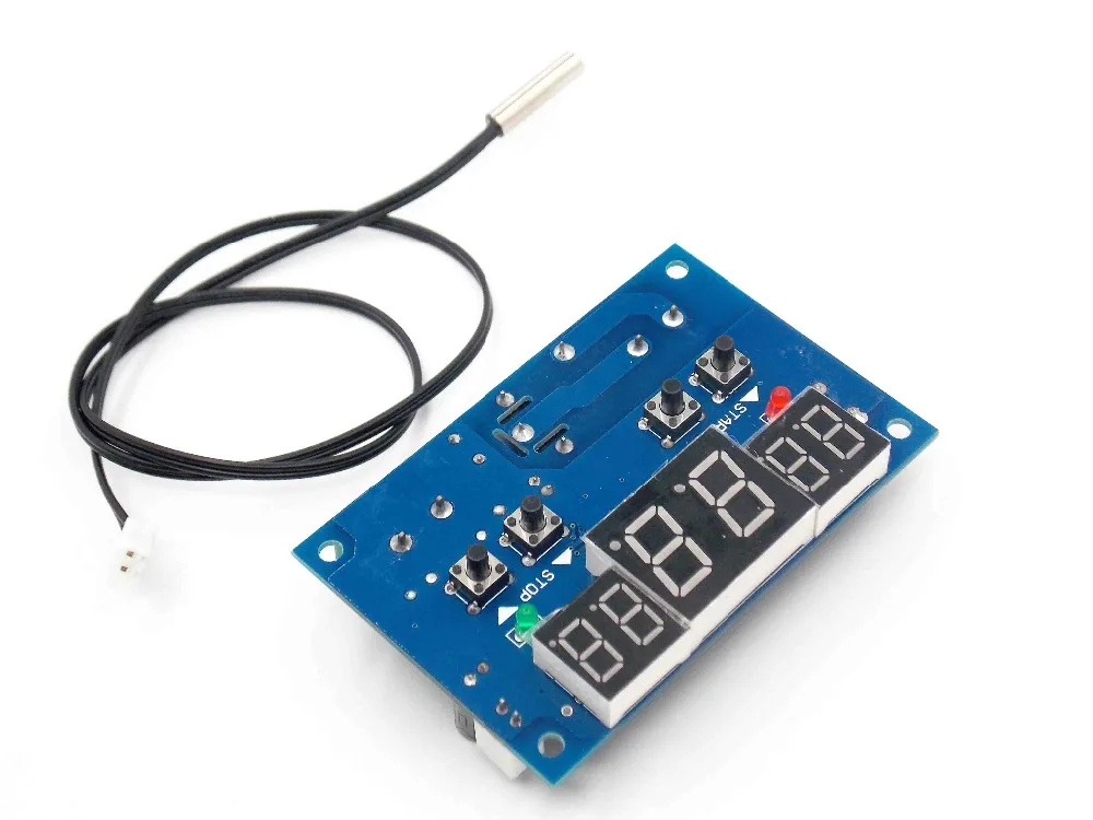1pcs DC12V termostatas Protingas skaitmeninis termostatas, temperatūros reguliatorius Su NTC jutiklis W1401 led ekranas 2