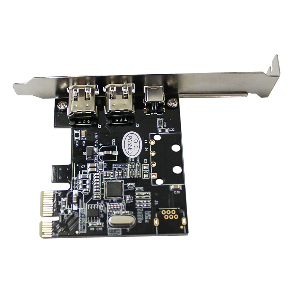 PCI-E 1X iki 16X 1394 DV Vaizdo įrašymo Plokštę su 6 Pin 4 Pin Firewire Adapteris Stalinis Kompiuteris 3 Port PCI-E 1X 1394 Kortelės 2