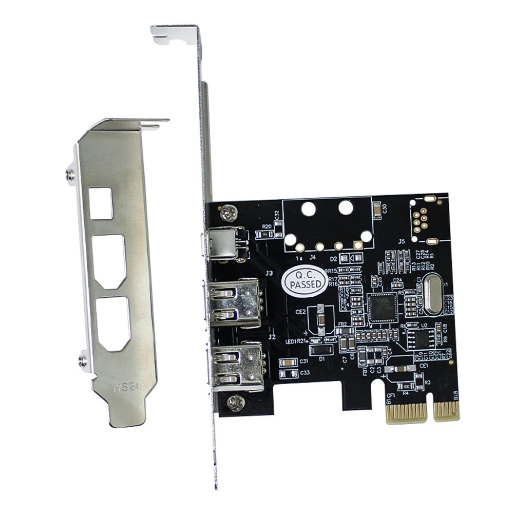 PCI-E 1X iki 16X 1394 DV Vaizdo įrašymo Plokštę su 6 Pin 4 Pin Firewire Adapteris Stalinis Kompiuteris 3 Port PCI-E 1X 1394 Kortelės 4
