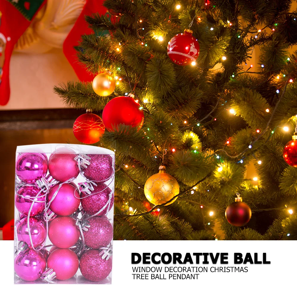 24pcs/box Kalėdų Kamuoliukus 3cm Hanging Ball Prekybos Centras Lubų Ornamentu Langą Pakabukas Kalėdų Eglutės papuošalus