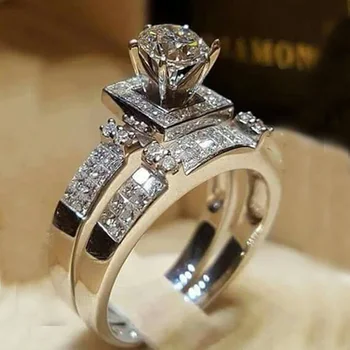 Mados išskirtinį prabangos žavesio ponios sužadėtuvių žiedas/santuoka/atminimo žiedas papuošalai royal kilnus šalis žiedas