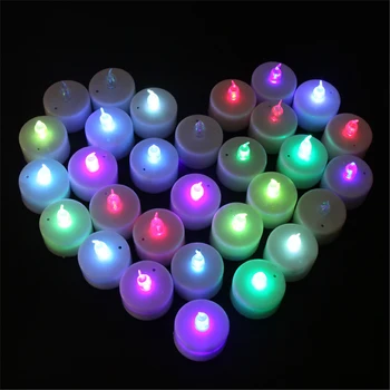 1pcs Flameless LED Tealight Elektroninių Žvakių Lemputė Helovinas Kalėdų Romantiška Atmosfera Šviesą Gimtadienio Apdaila 3