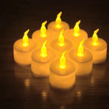 1pcs Flameless LED Tealight Elektroninių Žvakių Lemputė Helovinas Kalėdų Romantiška Atmosfera Šviesą Gimtadienio Apdaila 5
